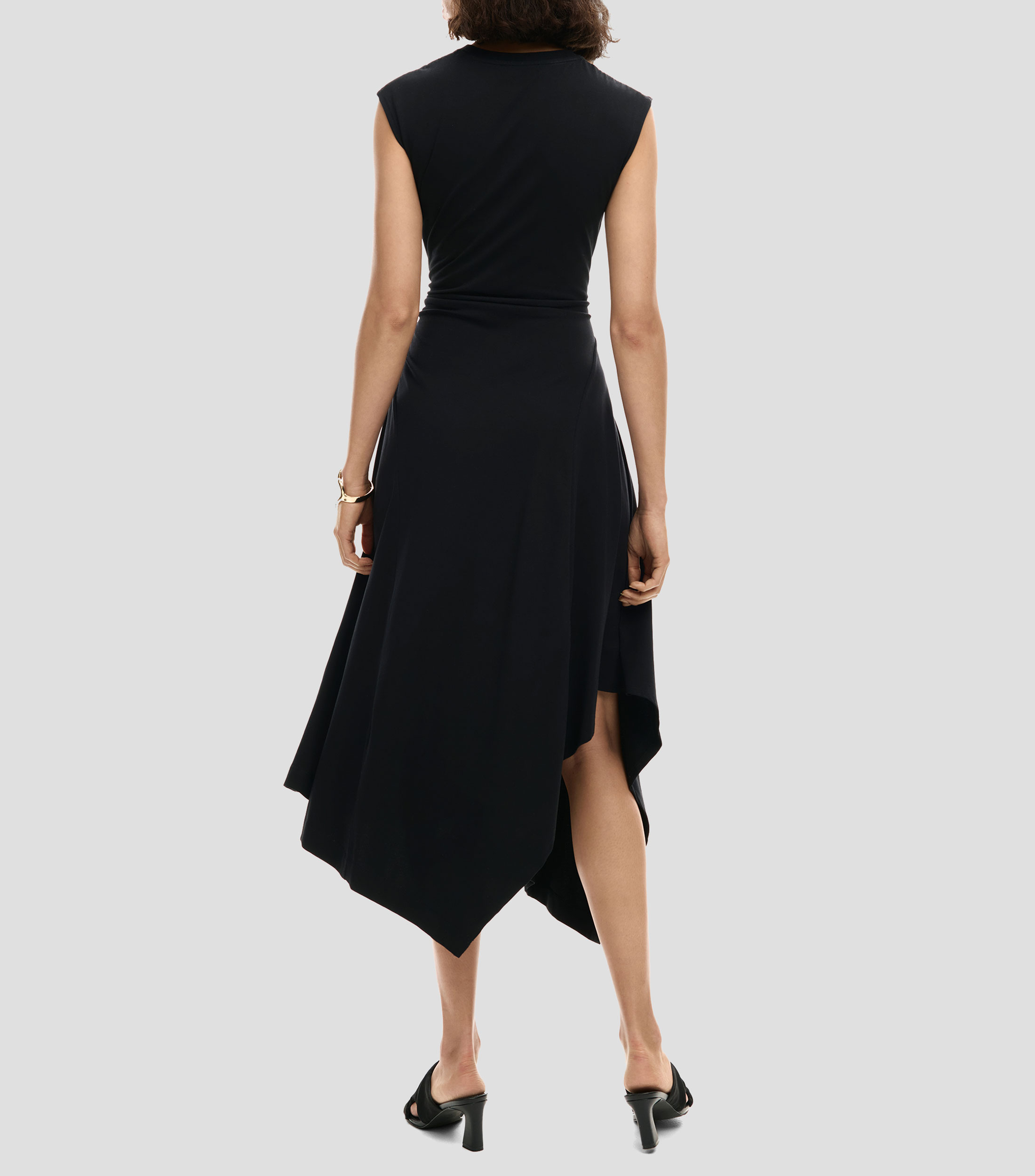 Vestido asimétrico flores Mujer